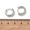 SHEGRACE Brass Micro Pave Cubic Zirconia Huggie Hoop Earrings XGRQ4G980-669P-3