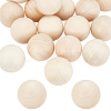 20Pcs Natural Wooden Round Ball WOOD-PH0002-93-1