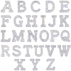 Alphabet Resin Rhinestone Patches DIY-GF0009-18A-1