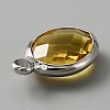 Faceted Glass Pendants KK-WH0046-59P-11-2