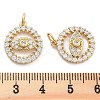 Brass Pave Cubic Zirconia Pendants KK-U009-10C-G-3