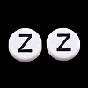Opaque White Acrylic European Beads AC-CBA3BDD-01Z-1