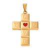 304 Stainless Steel Enamel Pendants LS-STAS-P372-03G-1