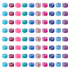 250Pcs 10 Colors Dyed Synthetic Imperial Jasper Beads Sets G-DC0001-61-1