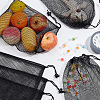 Polyester Mesh Drawstring Storage Bags ABAG-WH0044-49C-4