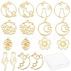 32Pcs 8 Styles Zinc Alloy Kitten Open Back Bezel Pendants PALLOY-SC0003-53G-1