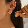 Stainless Steel Enamel Woven Stud Earrings LS-DE9374-1-2