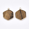 Natural Tiger Eye Pendants G-S344-89E-2