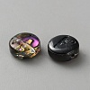 Transparent Electroplated UV Plating Glass Beads GLAA-TAC0024-12C-A-2
