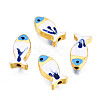 Rack Plating Alloy Enamel Beads PALLOY-N157-046D-2