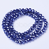 Electroplate Glass Beads Strands EGLA-A034-P4mm-A11-2