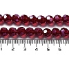Electroplate Transparent Glass Beads Strands EGLA-A035-T8mm-A02-4