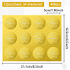 34 Sheets Self Adhesive Gold Foil Embossed Stickers DIY-WH0509-026-2
