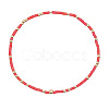 Minimalist Glass Seed Beads & Brass Beads Stretch Bracelets for Women BC0195-2-1