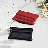 2Pcs 2 Colors PU Leather Zipper Wallets ABAG-LP0001-91A-1