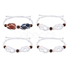 4Pcs Nylon Braided Bracelet BJEW-SZ0002-48C-1