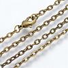 Iron Cable Chains Necklace Making MAK-R013-45cm-AB-1