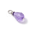 Acrylic with Iron Pendants PALLOY-JF03685-4