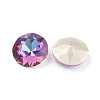 Pointed Back & Back Plated Glass Rhinestone Cabochons RGLA-J012-8mm-001HE-2