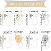 32Pcs 4 Style 304 Stainless Steel & Plastic Clip-on Earring Findings STAS-UN0037-98-3