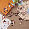 10Pcs 10 Styles 3D Digits ABS Plastic Room Number Plaque FIND-GL0001-47-4