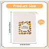 2Pcs Linen Bread Print Pouches AJEW-CP0003-81B-2