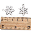 Snowflake Alloy Enamel Pendants ENAM-R041-34-2