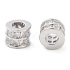 Brass Micro Pave Clear Cubic Zirconia Beads KK-U028-20P-1