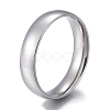 Non-Tarnish 304 Stainless Steel Flat Plain Band Rings STAS-I160-B-P-1