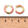 Brass Enamel Hoop Earrings EJEW-XCP0001-16-3