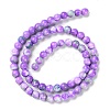 Synthetic Ocean White Jade Beads Strands G-L019-6mm-01-3