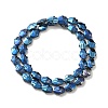 Transparent Electroplate Glass Beads Strands EGLA-F159-FR01-2
