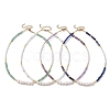 Natural Gemstone & Natural Pearl & Glass Seed Beaded Necklaces for Women NJEW-JN05094-1