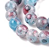 Baking Paint Crackle Glass Bead Strands DGLA-R053-03I-1-3