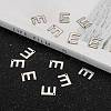 Tarnish Resistant 304 Stainless Steel Letter Charms X-STAS-O072-E-5