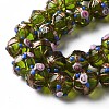 Handmade Gold Sand Lampwork Beads Strands LAMP-T017-05E-3