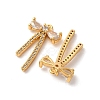Brass Micro Pave Cubic Zirconia Pendants KK-F898-01G-2