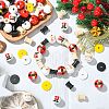 120Pcs 8 Styles Christmas Santa Claus Theme Spray Painted Schima Wood Beads WOOD-CJ0002-60-6
