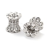 Brass Micro Pave Clear Cubic Zirconia Beads KK-P271-39B-02-2