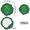 CRASPIRE 100Pcs Saint Patrick's Day Adhesive Wax Seal Stickers DIY-CP0010-17D-2