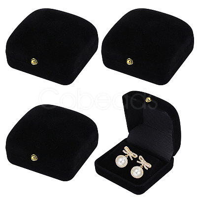 Flocking Earring Storage Boxes CON-WH0086-189-1