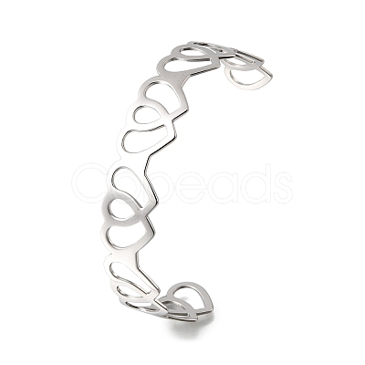 304 Stainless Steel Cuff Bangles BJEW-S172-01P-1