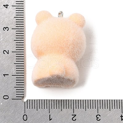 Flocking Opaque Resin Pendants RESI-G128-01E-1