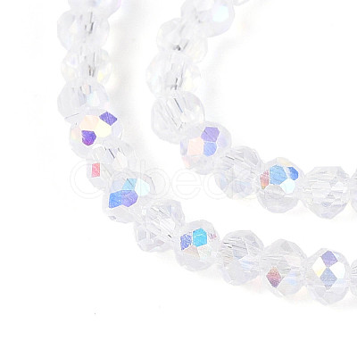 AB Color Plated Transparent Glass Rondelle Beads Strands EGLA-T029-2mm-10A-1