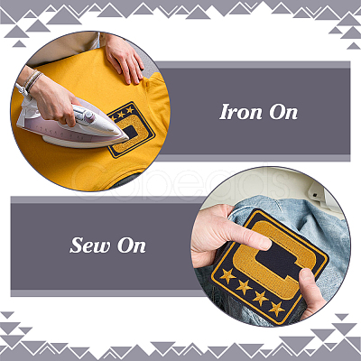 Computerized Embroidery Cloth Iron on/Sew on Patches PATC-WH0006-91C-1
