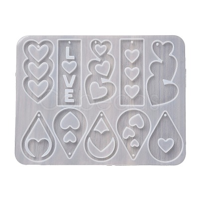 Heart Earrings Pendants DIY Silicone Mold LS-DIY-Q033-06A-1