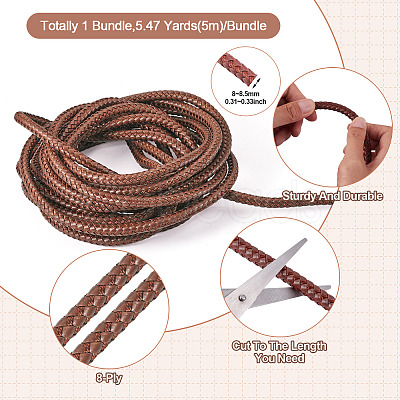 5M 8-Ply Imitation Leather Braided Cord OCOR-TA0003-57C-1