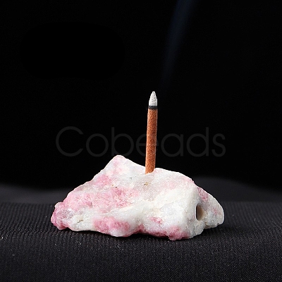 Natural Raw Plum Blossom Tourmaline Incense Holder PW-WG14720-19-1