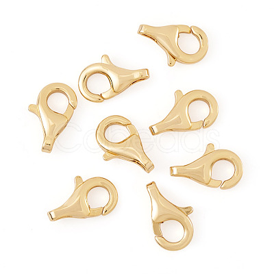 8Pcs Brass Lobster Claw Clasps KK-TA0002-68-1