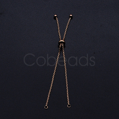 Adjustable 201 Stainless Steel Slider Bracelets Making STAS-S105-JN646-3-1